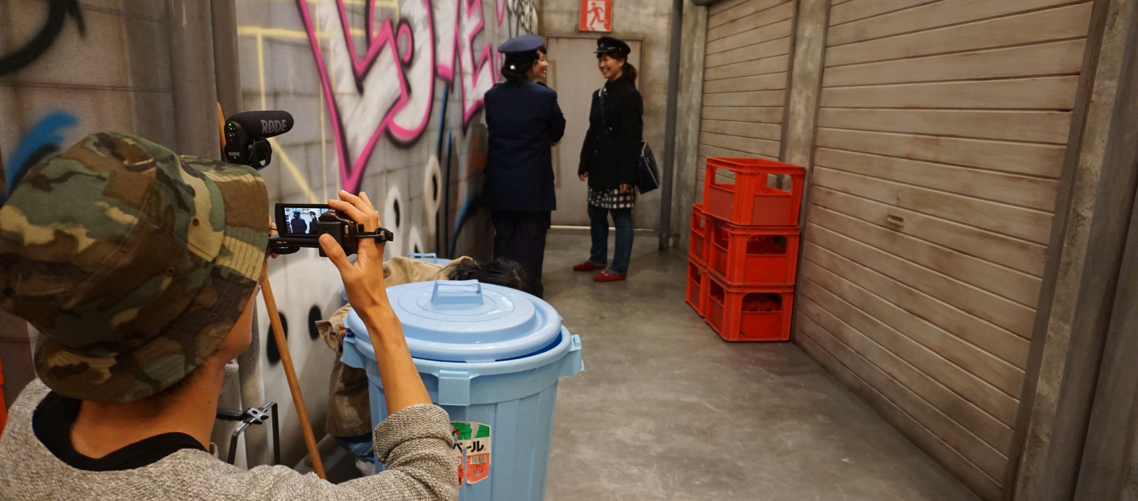 Tournage d'un film amateur