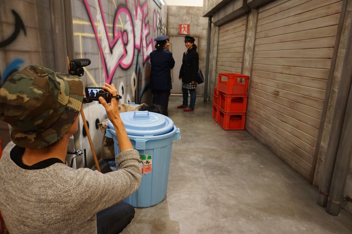 Tournage d'un film amateur